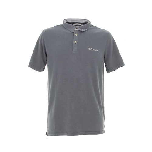 Polo Manches Courtes Columbia Nelson Point Polo Gris Anthracite Foncé
