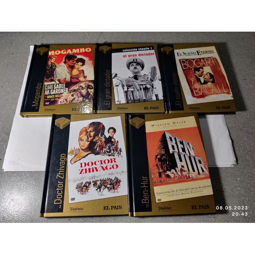 Lot Dvd Ben - Hur,El Gran Dictator ,Mogambo,Doctor Zhivago, El Sueno Eterno. El Pais