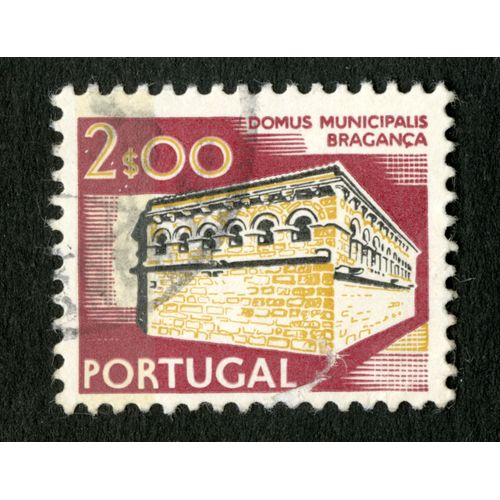 Timbre Oblitéré Portugal, Domus Municipalis Bragança, 2s00