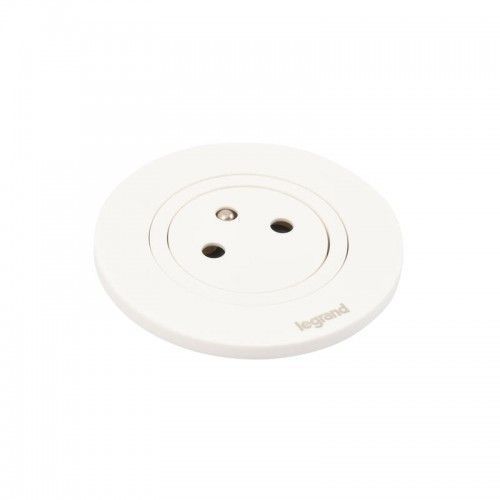 Prise encastrée 1PC 2P+T - blanc - INCARA? Disq 60 LEGRAND