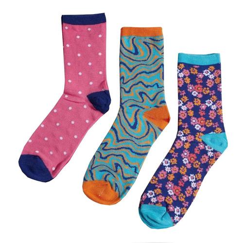 X3 Chaussettes Violet/Rose Femme Vero Moda Multi