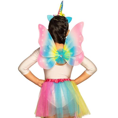 Kit Déguisement Fée Licorne Arc-En-Ciel Fille