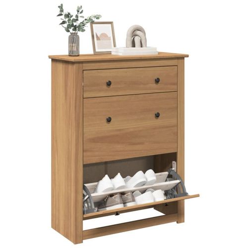 Vidaxl Armoire À Chaussures Panama 80x35x105 Cm Bois De Pin Massif