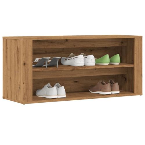 Vidaxl Banc À Chaussures Chêne Artisanal 100x35x45cm Bois D'ingénierie