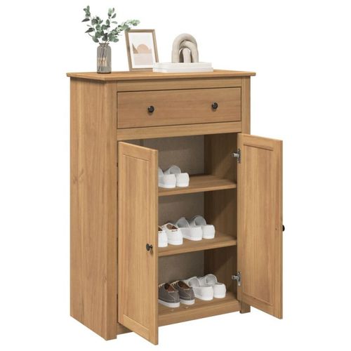 Vidaxl Armoire À Chaussures Panama 80x40x114 Cm Bois De Pin Massif