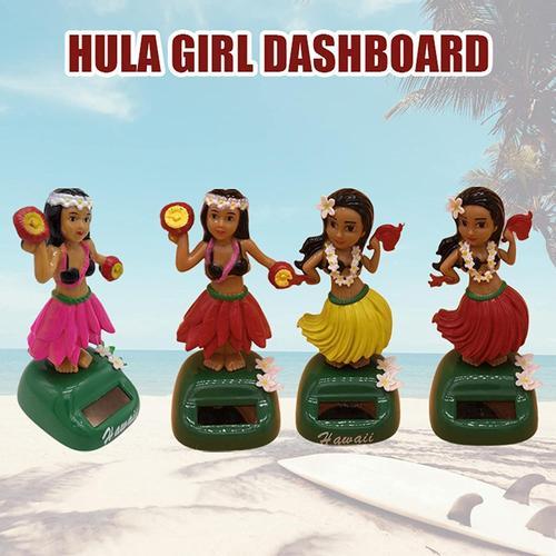 4 Pcs Danseuse Hawaienne Voiture Qui Bouge,Jouet Voiture Solaire Balançoire  Poupée Hawaiian Fille Danse Jouet pour Voiture Danseuse Hawaïenne Domicile  Décor Intérieur De Voiture Solaire Danse Jouet