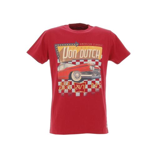 Tee Shirt Manches Courtes Von Dutch Tee-Shirt Mc Regular Fit Bordeaux