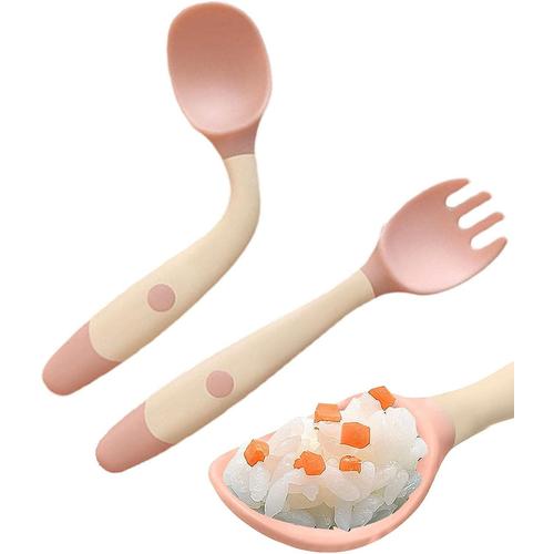 Tbest ustensiles d'alimentation pour tout-petits, ensemble de cuillères à  fourchette pour bébé 