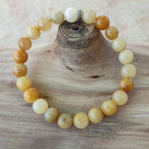 Bracelet Pierres Naturelles - Aventurine Jaune - Fabriqué En France