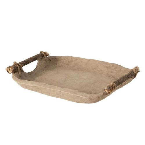 Plateau De Service "Papier Mâché" 30cm Naturel