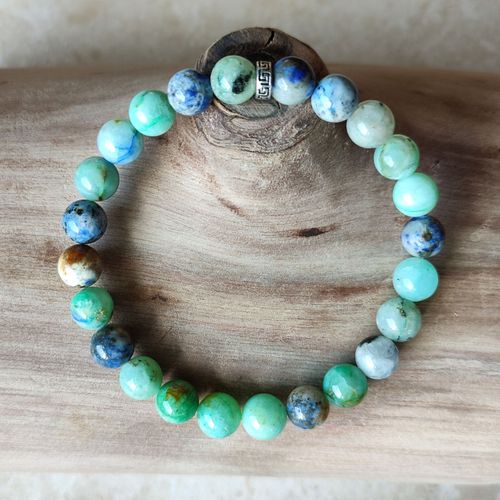 Bracelet Pierres Naturelles - Chrysocolle - Fabriqué En France