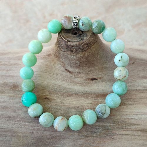 Bracelet Pierres Naturelles - Chrysoprase - Fabriqué En France