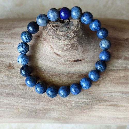 Bracelet Pierres Naturelles - Dumortiérite - Fabriqué En France