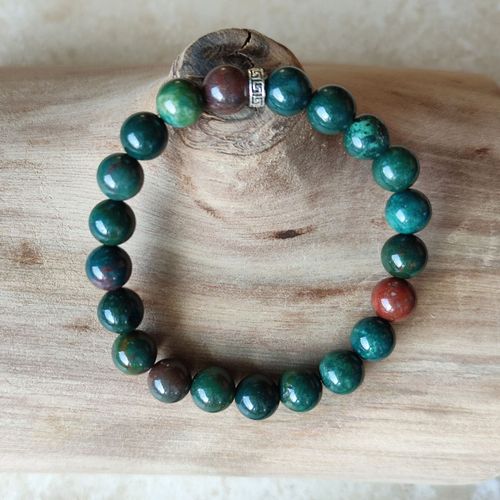Bracelet Pierres Naturelles - Héliotrope - Fabriqué En France