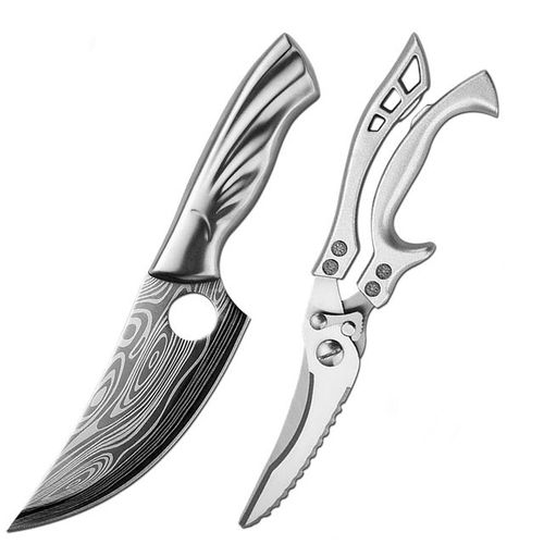Couteau Et Ciseaux - Couteau À Désosser En Acier Inoxydable Avec Manche En Bois, Couteau De Chef Forgé, Couteau De Cuisine Pour La Pêche Aux Fruits Et À La Viande, Outils De Cuisine, 5cr15