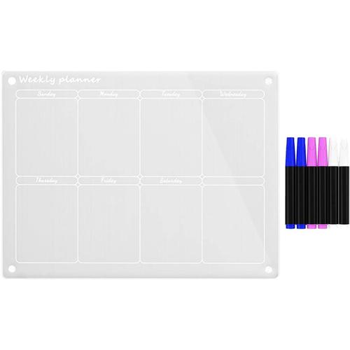 Calendrier mural sec en acrylique transparent Effacer Planificateur  magnétique Tableau blanc - Chine Planificateur de tableau blanc et  calendrier mural prix
