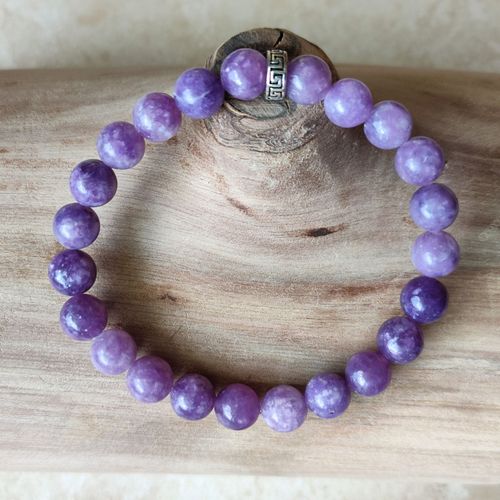 Bracelet Pierres Naturelles - Lépidolite - Fabriqué En France