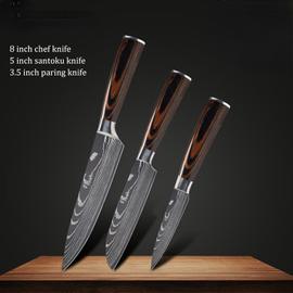 Acheter Ensemble de couteaux de cuisine 3 pièces ensemble de couteaux de  Chef japonais modèle couteaux de cuisine ensembles couteau à fruits
