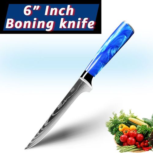Désosser - Ensemble De Couteaux Japonais Santoku Chef, 7cr17 440c Couteaux Utilitaires Professionnels En Acier Inoxydable À Haute Teneur En Carbone Pour Trancher Le Pain