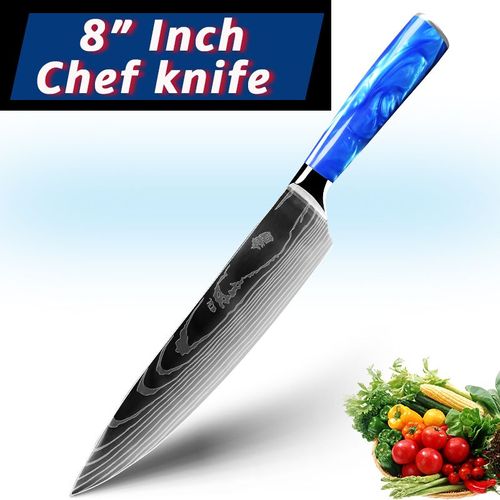 Couteau De Chef - Ensemble De Couteaux Japonais Santoku Chef, 7cr17 440c Couteaux Utilitaires Professionnels En Acier Inoxydable À Haute Teneur En Carbone Pour Trancher Le Pain