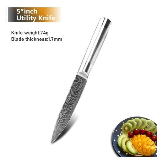 Couteau Tout Usage - Ensemble De Couteaux Japonais Santoku Chef, 7cr17 440c Couteaux Utilitaires Professionnels En Acier Inoxydable À Haute Teneur En Carbone Pour Trancher Le Pain