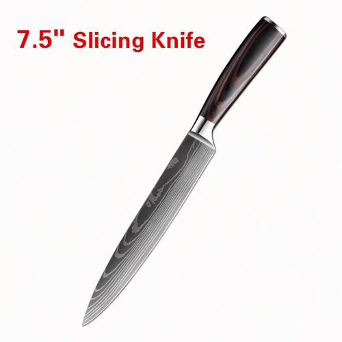 7.5 En Tranchant Kni - Santoku Couteau De Chef En Acier Inoxydable 5cr15, Outils De Cuisine, Couteau À Pain, Couperet À Viande, Ciseaux Utilitaires Puissants Pour Poulet