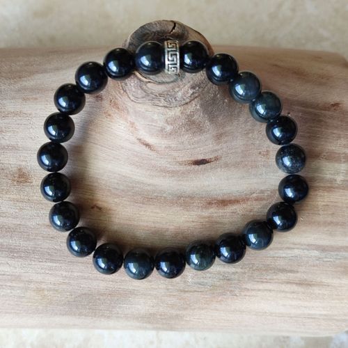 Bracelet Pierres Naturelles - Obsidienne - Fabriqué En France