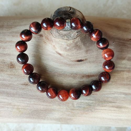 Bracelet Pierres Naturelles - ?il De Taureau - Fabriqué En France