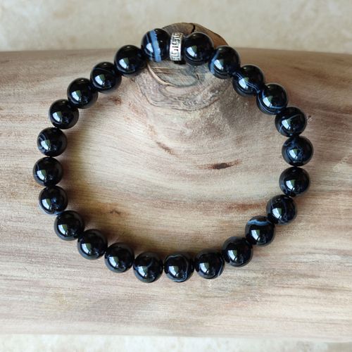 Bracelet Pierres Naturelles - Onyx - Fabriqué En France