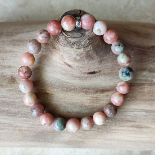 Bracelet Pierres Naturelles - Opale Rose - Fabriqué En France