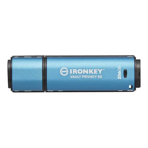 Kingston IronKey Vault Privacy 50 Series - Clé USB - chiffré - 256 Mo - USB 3.2 Gen 1 - Conformité TAA