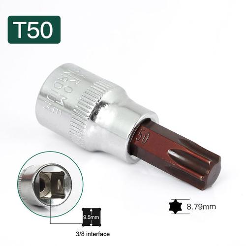 T50 - Embouts de tournevis Torx 3/8 pouces 10mm, long 49mm, 1 pièce