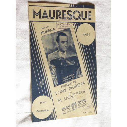 Mauresque Valse Créée Par Tony Muréna Pour Accordéon