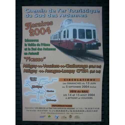 Flyer Chemin De Fer Touristique Du Sud Des Ardennes Horaires