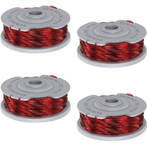 Lot de 4 bobines de fil pour débroussailleuse Flymo 510747890 Ligne de tondeuse,compatibles avec Coupe-Bordures FLY047,Contour XT