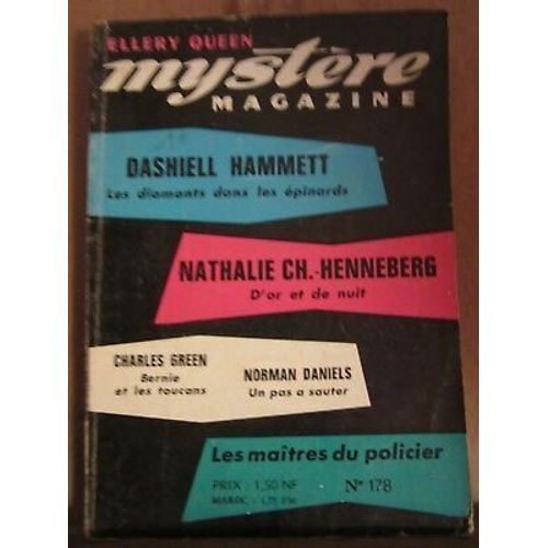 Mystère Magazine N178 Dashiell Hammett Nathalie Ch Henneberg Opta Nov