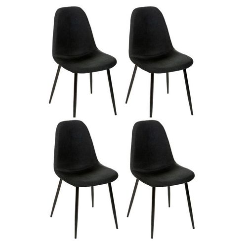 Lot De 4 Chaises Design "Nokas" 85cm Noir