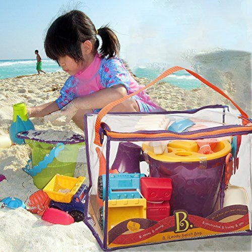 B Toys- B Ready Sac Fourre-Tout De Plage Avec 11 Jouets Drôles Pour Le Sable Enfants De 18 Mois Et Plus Bx1308c1z Multicolore