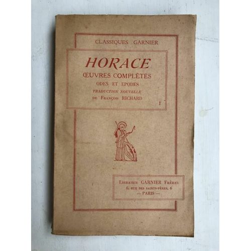 Horace Oeuvres Complètes Garnier