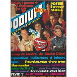 Podium 01/07/1980 Sheila, Sardou, Hallyday, Mike Brant, Patrick Juvet, Claude François, Vartan, Dalida, Lenorman, Chamfort, Daniel Guichard, Renaud, Shake,Manson, Françoise Hardy,Hernandez,Distel,Seff