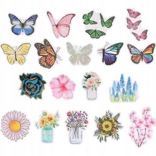 Autocollant Papillon Fleur Graffiti 100 Pcs