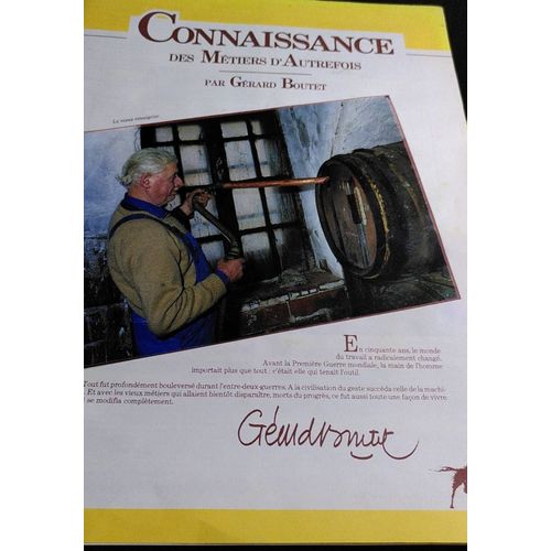 Connaissance Des Métiers D'autrefois Par Gérard Boutet - Fichier Collector Au Format Grand A4 Collecteur D'images Poulain X 24 Avec La Photographie Du Vieux Vinaigrier En Couleur, En Première Page 
