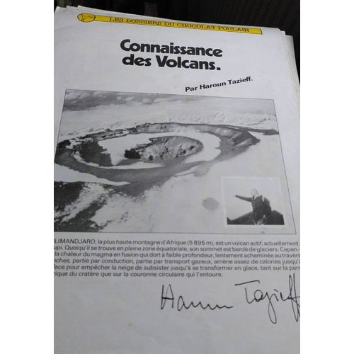 Les Dossiers Du Chocolat Poulain - Connaissance Des Volcans Par Haroun Tazieff - Collecteur Collector Album D'images 24 À Collectionner - Format Grand A4 - Illustration De Gérard Boutet 