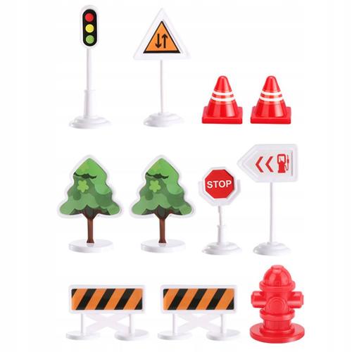 33pcs Panneau Routier Jouets Panneaux De Signalisation