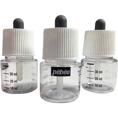 Pébéo Kit 3 Flacons 45ml Gradués Vides Pour Colorex