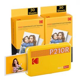 Kodak mini 2 retro P210RW60 portable instant photo printer bundle