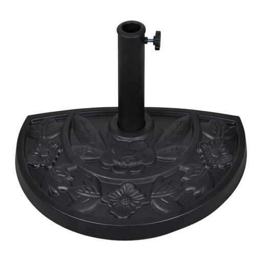 Vidaxl Socle De Parasol Demi-Rond Résine