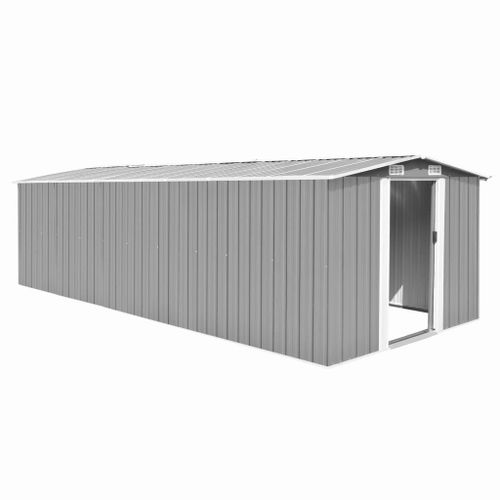 Vidaxl Abri De Jardin 257x580x181 Cm Métal Gris
