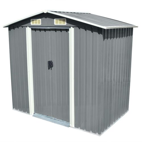 Vidaxl Abri De Stockage Pour Jardin Métal Gris 204 X 132 X 186 Cm