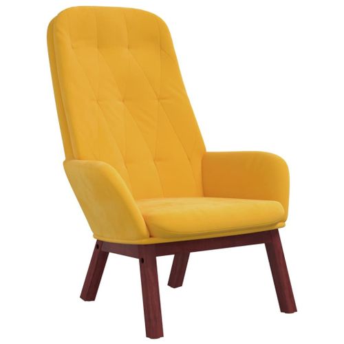 Vidaxl Chaise De Relaxation Jaune Moutarde Velours